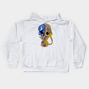 Tattoo Style - Rusty Skull - Color Kids Hoodie